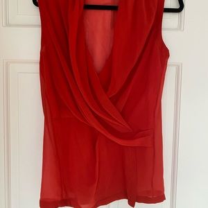 Helmet Lang Silk Wrap Top